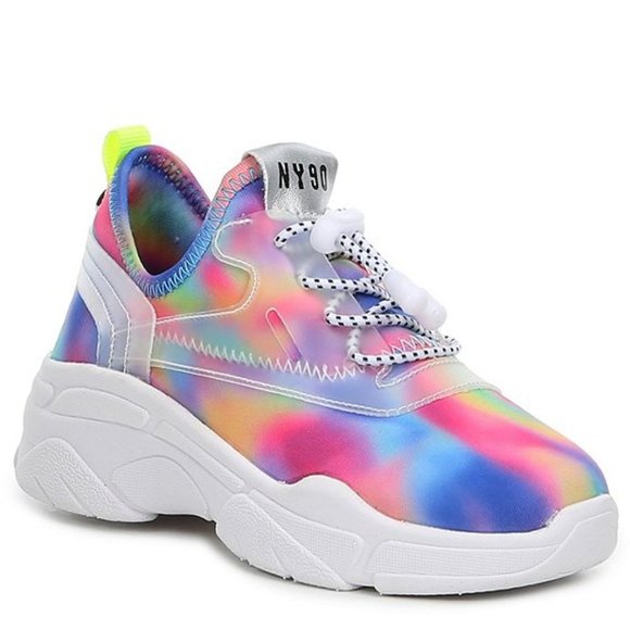 NEW Steve Madden J-MYLESS TIE DYE Tennis Shoes Sneakers Big Girls Size 4 - Picture 1 of 8